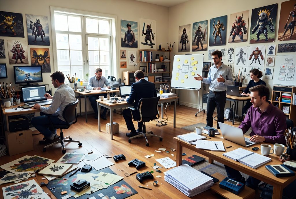 government funding indie game developers in a creative studio